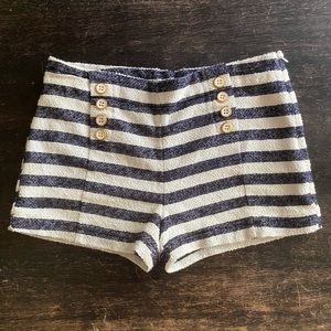 Forever 21 Blue/White Striped Sailor Shorts